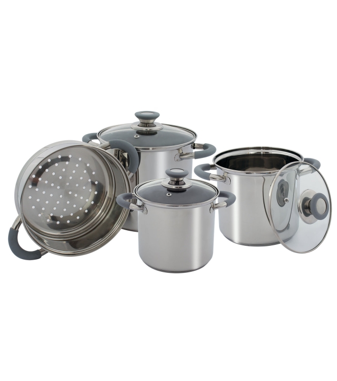 Eurotrail Eurotrail Kingston pannenset ? 7 delig ETKW5221 Eurotrail koken ETKW5221 ecru bij Leerentveldvrijetijd.nl