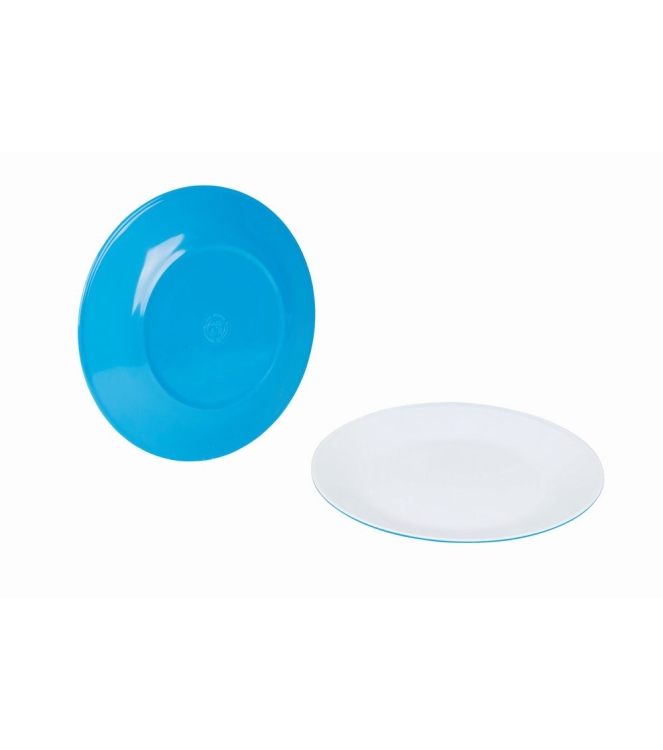 Bo-Camp Bo-Camp Dinerbord melamine 2tone blauw 6181140 blauw Bo-Camp koken 6181140 antraciet bij Leerentveldvrijetijd.nl