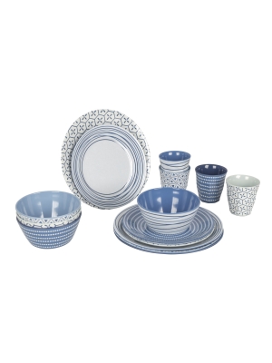 Bo-Camp Bo-Camp Servies Mix&Match 16 dlg melamin