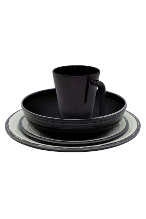 Eurotrail Eurotrail Isla servies anti slip 16 dlg black/ecru