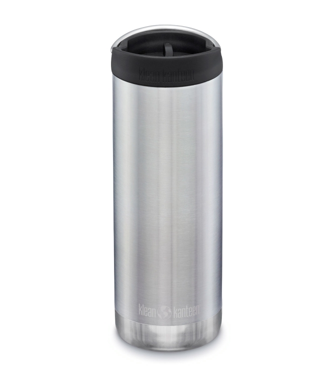 Klean Kanteen Klean Kanteen Isolatiefles TKWide 473ml/16oz met koffiedop black 1008313 black Klean Kanteen koken 1008313 licht grijs bij Leerentveldvrijetijd.nl