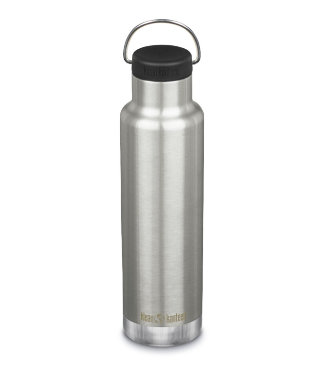 Klean Kanteen Klean Kanteen Isolatiefles Classic met ringdop, 592ml/20oz brushed stainless 1008456 brushed stainless Klean Kanteen koken 1008456 lichtblauw bij Leerentveldvrijetijd.nl
