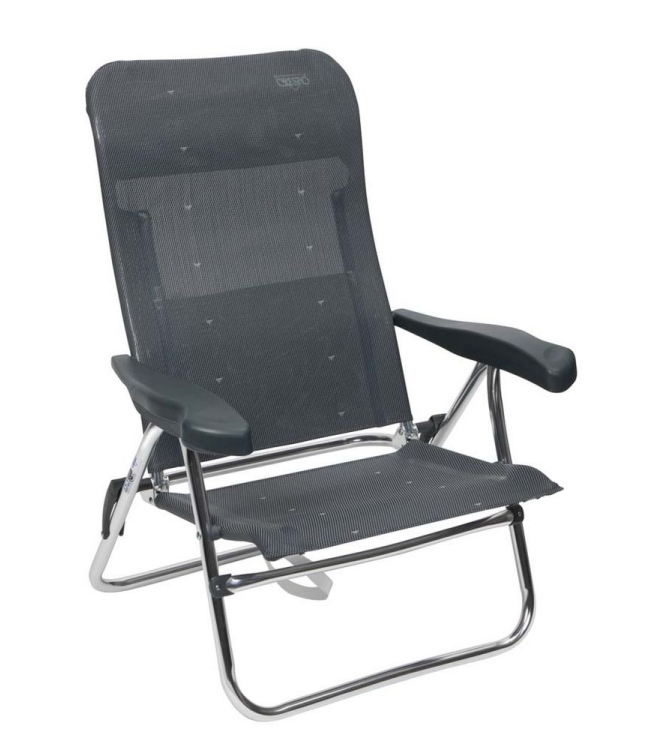 Crespo Crespo Strandstoel AL-205/40 40 grijs 1148195 40 GRIJS Crespo meubilair 1148195 lichtblauw bij Leerentveldvrijetijd.nl