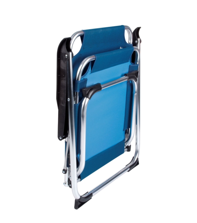 Bo-Camp Bo-Camp Stoel Copa Rio hoog aluminium blauw 1211935 Blauw Bo-Camp meubilair 1211935 antraciet bij Leerentveldvrijetijd.nl