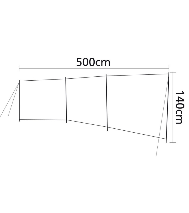 Bo-Camp Bo-Camp Windscherm 3 vaks Caira  4367651  Bo-Camp meubilair 4367651 ecru bij Leerentveldvrijetijd.nl
