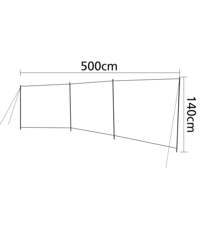 Bo-Camp Bo-Camp Windscherm 3 vaks Caira  4367651  Bo-Camp meubilair 4367651 ecru bij Leerentveldvrijetijd.nl