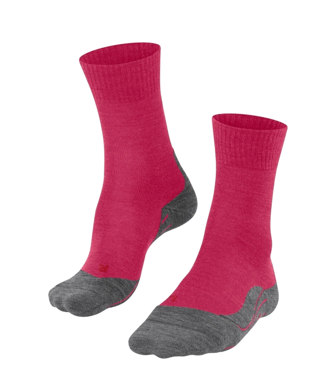 Falke Falke TK5 Wander Women 8560_rose/grey 16243 8560_rose/grey Falke wandelsokken 16243 turquoise bij Leerentveldvrijetijd.nl