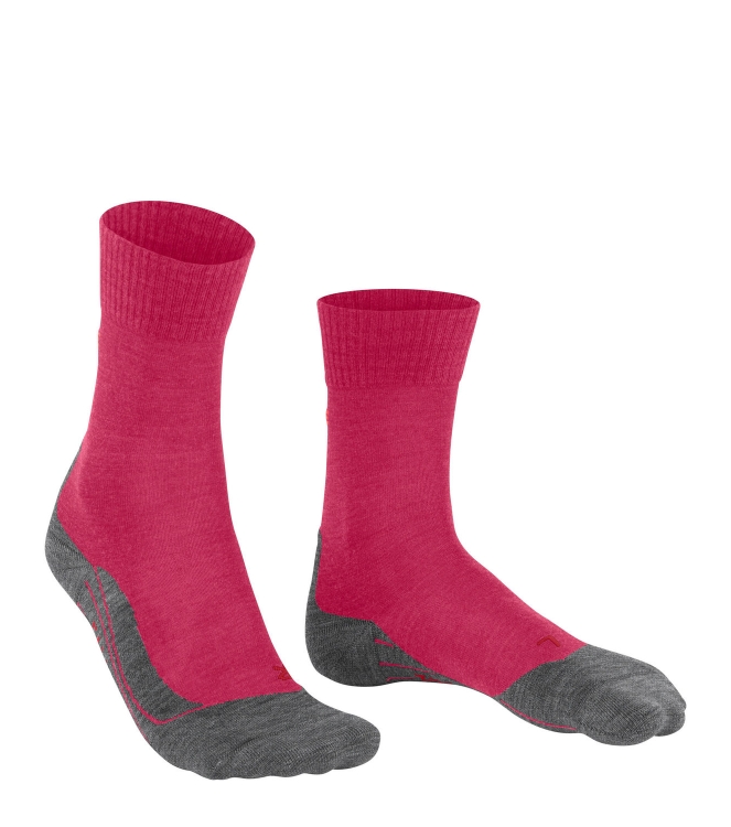Falke Falke TK5 Wander Women 8560_rose/grey 16243 8560_rose/grey Falke wandelsokken 16243 turquoise bij Leerentveldvrijetijd.nl