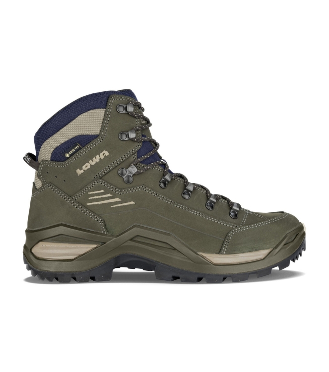 Lowa Lowa Renegade Evo GTX Mid 7849 olive/navy LM311916 7849 olive/navy Lowa wandelschoenen LM311916 donker grijs bij Leerentveldvrijetijd.nl