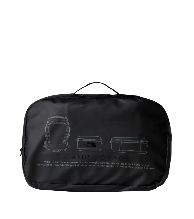 The North Face The North Face Base Camp Voyager Duffel - 32L kt01 tnfblack/asphgr NF0A52RR KT01 TNFBlack/Asphgr The North Face tassen NF0A52RR zwart combinatie bij Leerentveldvrijetijd.nl