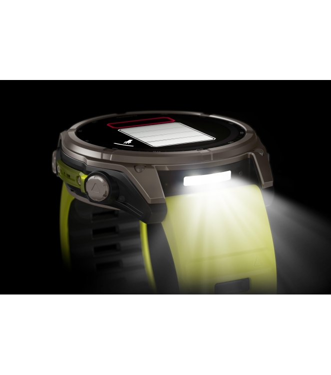 Garmin Garmin fenix 8  51 mm, Solar, Sapphire titanium amp yellow/graphite band 010-02907-21 Amp Yellow/Graphite Band Garmin orientatie 010-02907-21 groen bij Leerentveldvrijetijd.nl