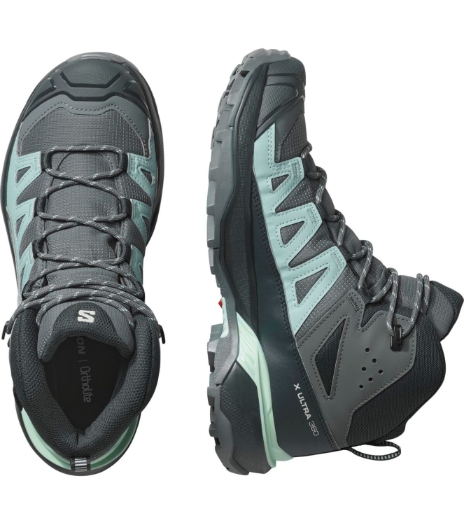 Salomon Salomon X Ultra 360 Mid GTX W turbul/carbo L47745100 Turbul/Carbo Salomon wandelschoenen L47745100 blauw bij Leerentveldvrijetijd.nl