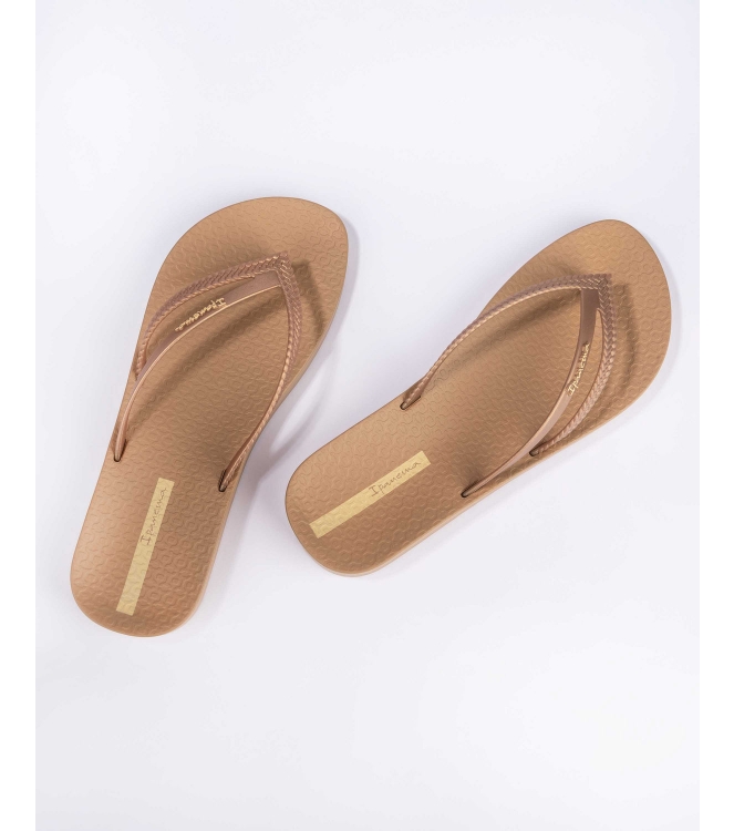 Ipanema Ipanema Anatomic Bossa Soft teenslipper dames ag722_beige IP 82840 AG722_Beige Ipanema slippers IP 82840 jeans bij Leerentveldvrijetijd.nl