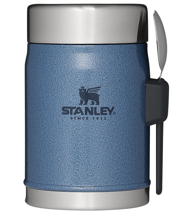 Stanley Stanley The Legendary Food Jar + Spork .4L / 14oz hammertone lake 10-09382-081 Hammertone Lake Stanley koken 10-09382-081 antraciet bij Leerentveldvrijetijd.nl