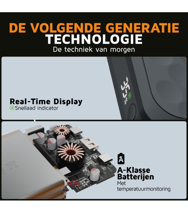 Xtorm Xtorm 67W Fuel Series Powerbank 27.000 midnight black FS5271 Midnight Black Xtorm electra FS5271 licht grijs bij Leerentveldvrijetijd.nl