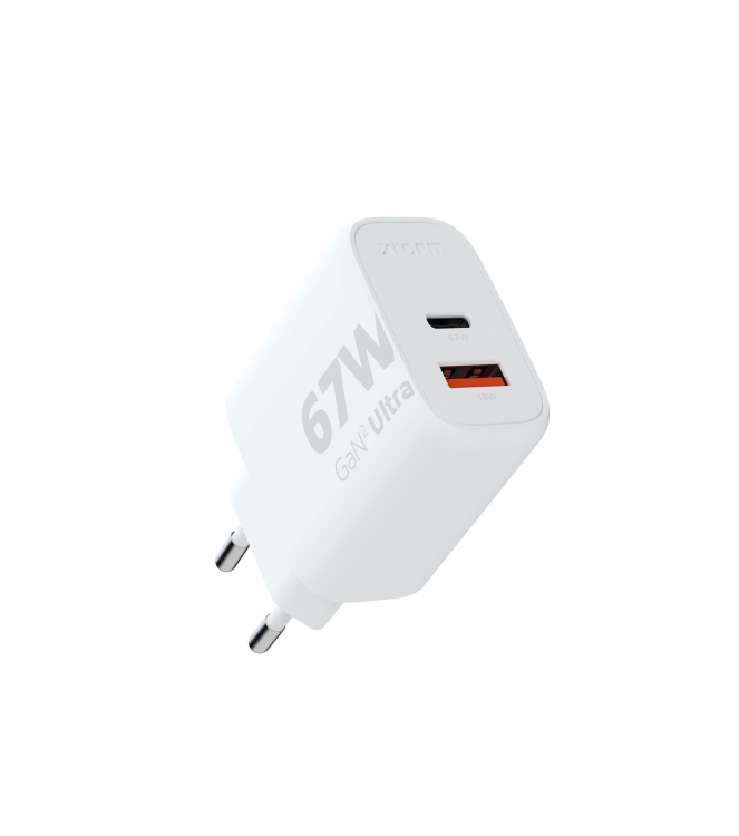 Xtorm Xtorm 67W GaN2 Ultra Wall Charger XEC067 Xtorm electra XEC067 ecru bij Leerentveldvrijetijd.nl