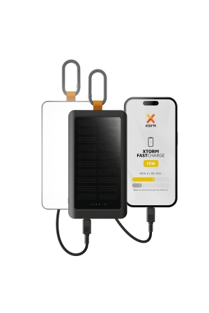 Xtorm Xtorm 15W Go2 Solar Power Bank 10.000 + Light - Charcoa Charcoal Black Xtorm Xtorm 15W Go2 Solar Power Bank 10.000 + Light - Charcoa Charcoal Black