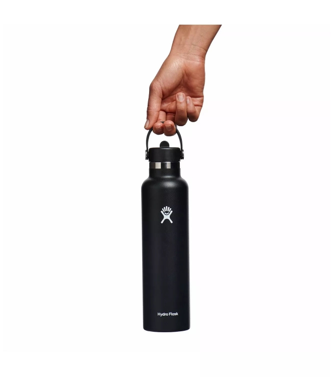hydro flask hydro flask 21 oz Standard Mouth with Flex Straw Cap black S21CFS Black hydro flask koken S21CFS licht grijs bij Leerentveldvrijetijd.nl