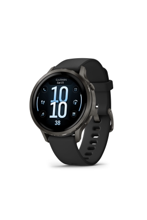 Garmin Garmin Venu 4 - 41mm Slate met zwarte siliconen band  Garmin Garmin Venu 4 - 41mm Slate met zwarte siliconen band