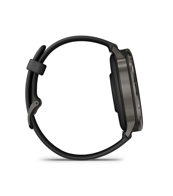 Garmin Garmin Venu 4 - 45mm Slate met Zwarte siliconen band  010-03014-00  Garmin orientatie 010-03014-00 ecru bij Leerentveldvrijetijd.nl