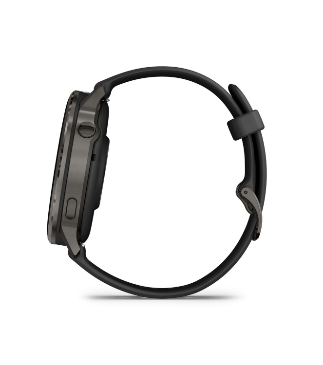 Garmin Garmin Venu 4 - 45mm Slate met Zwarte siliconen band  010-03014-00  Garmin orientatie 010-03014-00 ecru bij Leerentveldvrijetijd.nl