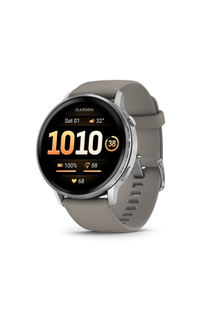 Garmin Garmin Venu 4 - 45mm Zilver met zilvergrijze siliconen ba  Garmin Garmin Venu 4 - 45mm Zilver met zilvergrijze siliconen ba
