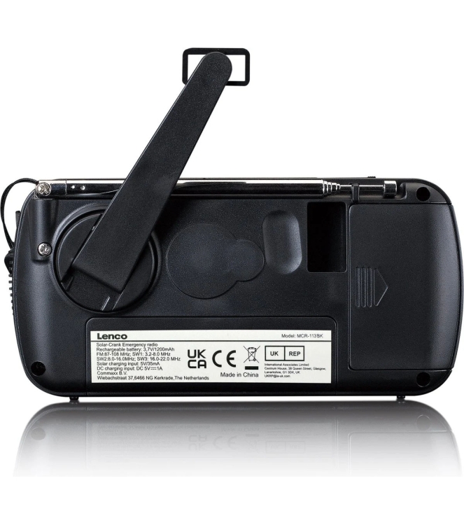 Lenco Lenco MCR-113BK Noodradio Draagbaar Opwindbaar MCR-113BK Lenco outdoor accessoires MCR-113BK ecru bij Leerentveldvrijetijd.nl