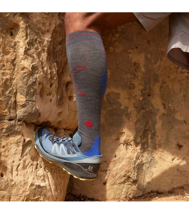 Stox Energy Socks Stox Energy Socks Hiking Merino Socks Men 7681 blue / light grey OUSKM 7681 Blue / Light Grey Stox Energy Socks wandelsokken OUSKM antraciet bij Leerentveldvrijetijd.nl