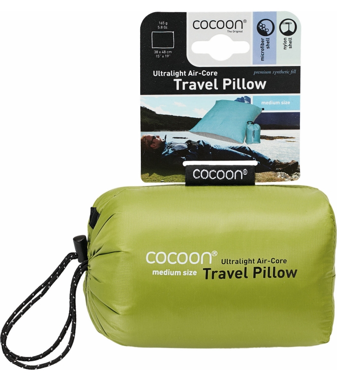 Cocoon Cocoon Air Core Pillow UL M 43 × 34 x 11 cm wasabi / grey CACP4-UL2T Wasabi / Grey Cocoon slapen CACP4-UL2T blauw bij Leerentveldvrijetijd.nl