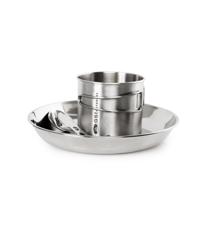 GSI Outdoors GSI Outdoors 1 Person Set Glacier GS61381 GSI Outdoors koken GS61381 ecru bij Leerentveldvrijetijd.nl