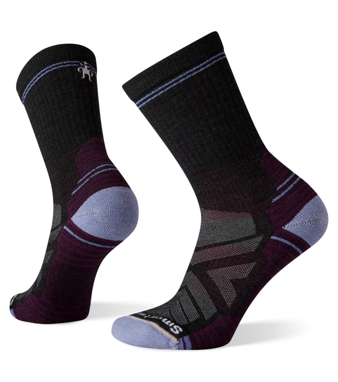 Smartwool Smartwool Women\'s Hike Light Cushion Crew Socks 0031_charcoal SW001573 0031_Charcoal Smartwool wandelsokken SW001573 lichtblauw bij Leerentveldvrijetijd.nl