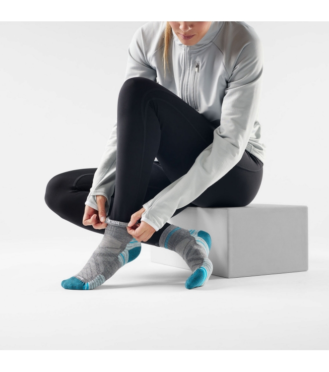Smartwool Smartwool Women\'s Hike Targeted Cushion Ankle Sock 0521_medium gray SW002497 0521_Medium Gray Smartwool wandelsokken SW002497 turquoise bij Leerentveldvrijetijd.nl