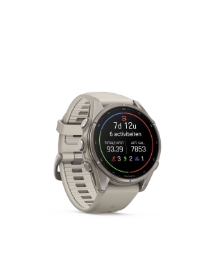 Garmin Garmin Fenix 9 43mm Titanium met siliconen band Garmin Garmin Fenix 9 43mm Titanium met siliconen band