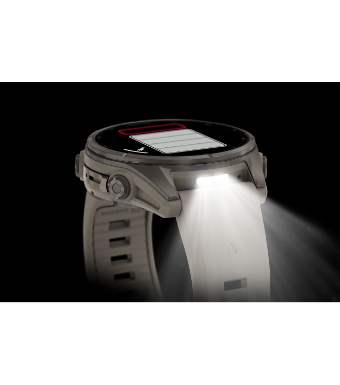 Garmin Garmin Fenix 9 43mm Titanium met siliconen band fog gray 010-04761-01 Fog Gray Garmin orientatie 010-04761-01 donker blauw bij Leerentveldvrijetijd.nl