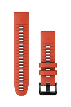 Garmin Garmin QuickFit 22 Fenix Horlogeband Flame Red/Graphite siliconen Garmin Garmin QuickFit 22 Fenix Horlogeband Flame Red/Graphite siliconen