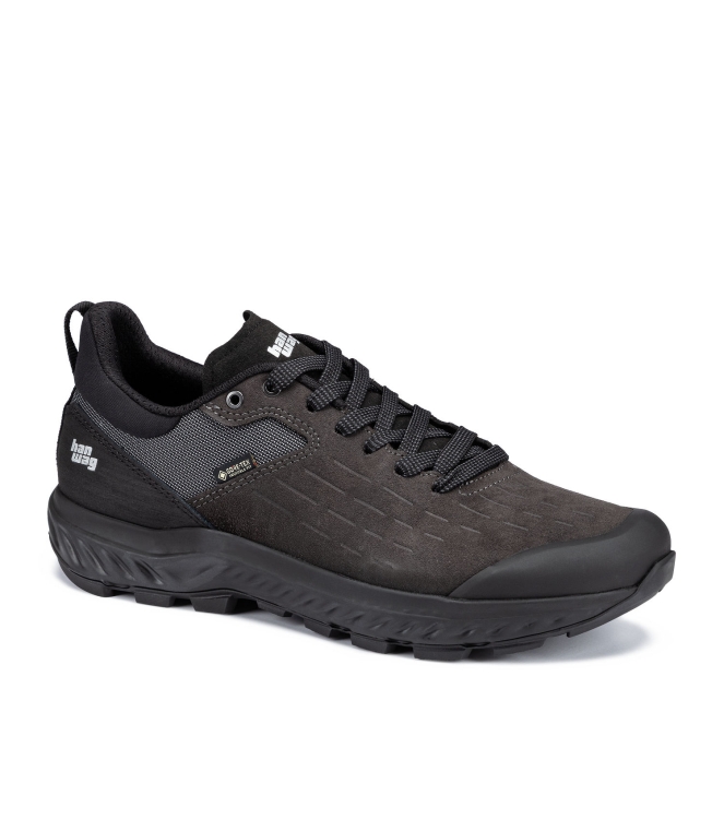 Hanwag Hanwag Kaduro Low GTX Men 011012_anthrecite/black H301000 011012_anthrecite/black Hanwag wandelschoenen H301000 lichtblauw bij Leerentveldvrijetijd.nl