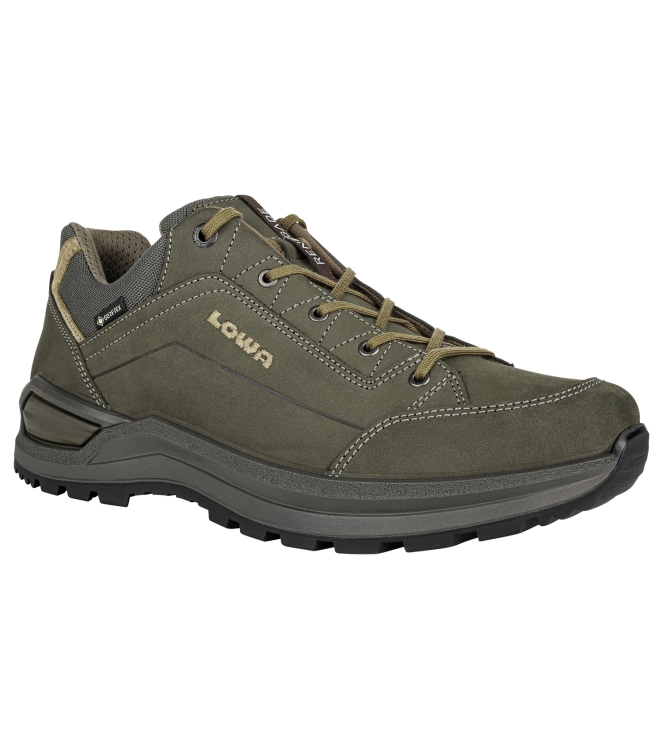 Lowa Lowa Renegade Evo GTX Lo 7811 olive/beige LM311867 7811 olive/beige Lowa wandelschoenen LM311867 blauw bij Leerentveldvrijetijd.nl