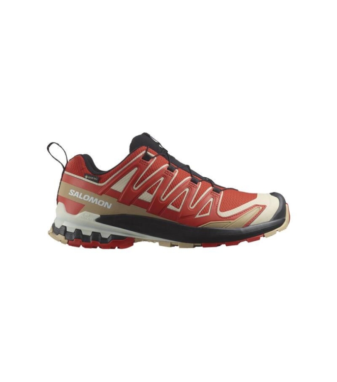 Salomon Salomon XA Pro 3D V9 GTX aurora red / safari / white L47686700 Aurora Red / Safari / White Salomon wandelschoenen L47686700 geel bij Leerentveldvrijetijd.nl