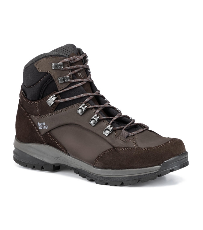 Hanwag Hanwag Banks SF Extra GTX Men 566064 mocca_asphalt H203100 566064 mocca_asphalt Hanwag wandelschoenen H203100 marine bij Leerentveldvrijetijd.nl