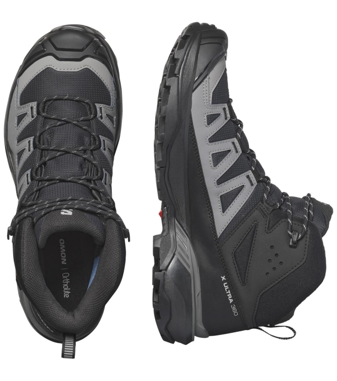 Salomon Salomon X Ultra 360 Mid GTX black / magnet / pewter L47447600 Black / Magnet / Pewter Salomon wandelschoenen L47447600 licht grijs bij Leerentveldvrijetijd.nl