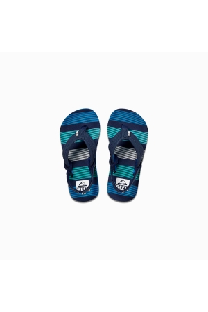 Reef Reef Little Kids Ahi teenslipper Deep Sea Stripes