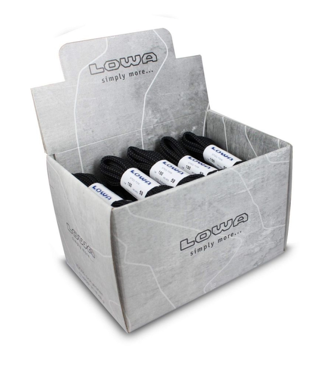 Lowa Lowa Trekking veters 180 cm black-grey LA830581-0999 black-grey Lowa schoen accessoires LA830581-0999 licht grijs bij Leerentveldvrijetijd.nl