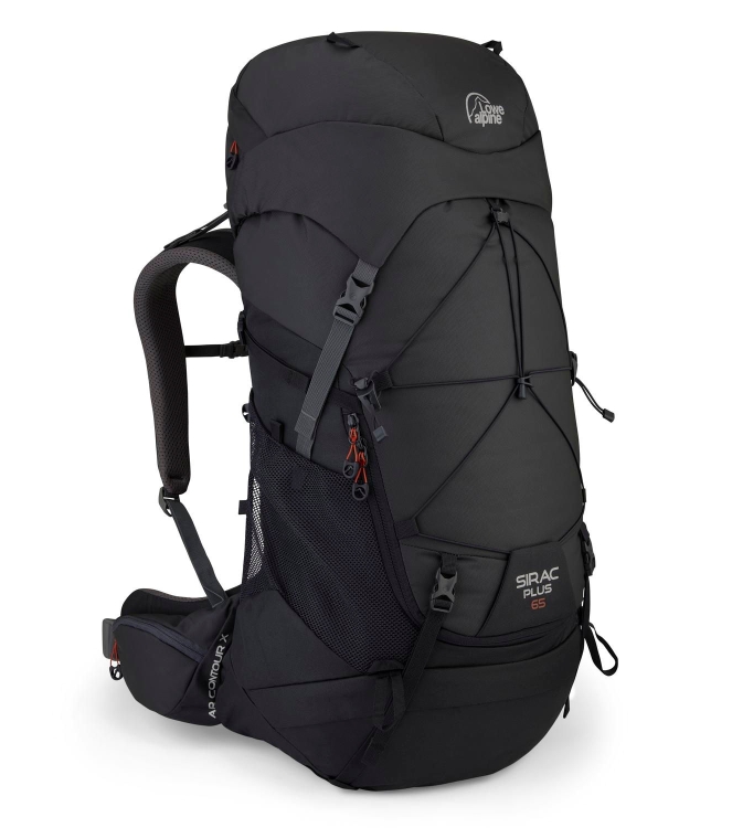 Lowe Alpine Lowe Alpine Sirac Plus 65 Rugzak ebony FMQ-50 Ebony Lowe Alpine tassen FMQ-50 licht grijs bij Leerentveldvrijetijd.nl