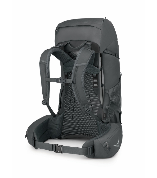 Osprey Osprey Rook 65  liter Rugzak dark charcoal/silver lining 3305 Dark Charcoal/Silver Lining Osprey tassen 3305 lichtblauw bij Leerentveldvrijetijd.nl