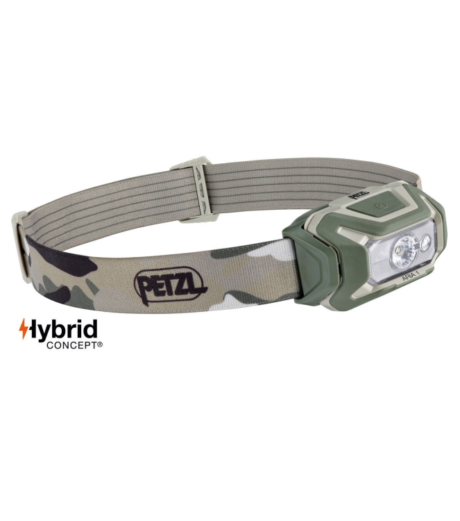 Petzl Petzl Aria 1 RGB Hoofdlamp camo E069BA01 Camo Petzl verlichting E069BA01 blauw bij Leerentveldvrijetijd.nl