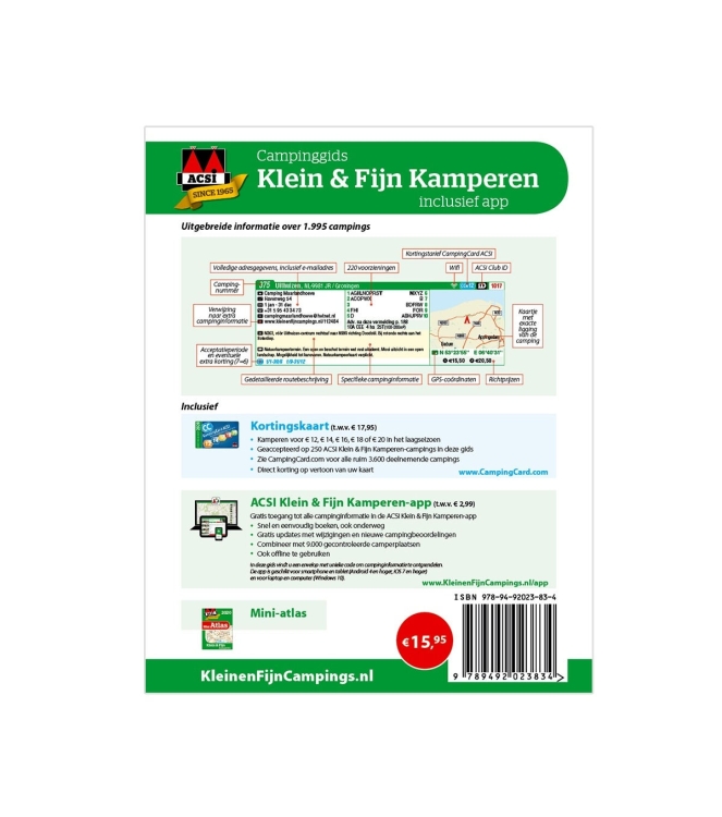 Acsi Acsi Klein en Fijn Kamperen 2025 Klein en Fijn kamperen Acsi verzorging Klein en Fijn kamperen ecru bij Leerentveldvrijetijd.nl