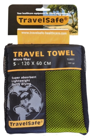 TravelSafe TravelSafe Traveltowel Microfiber 60x120cm LIME GREEN TravelSafe TravelSafe Traveltowel Microfiber 60x120cm LIME GREEN