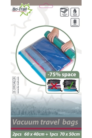 Bo-Trail Bo-Trail Vacuum Travelbag 2xM, 1xL Bo-Trail Bo-Trail Vacuum Travelbag 2xM, 1xL