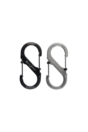 Nite Ize Nite Ize S-Biner #2 Slidelock Stainless Zwart Nite Ize Nite Ize S-Biner #2 Slidelock Stainless Zwart